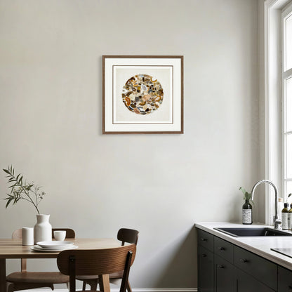 Earth's Canvas – Handwoven Linen Framed with Natural Agate Specimens - Jemento
