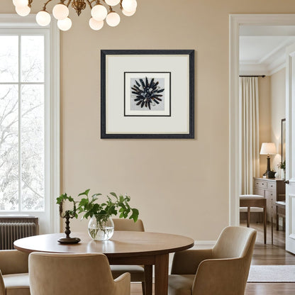 Zenith" Agate & Rock Crystal Wall Art – Handcrafted on a Zen - Gray Frame - Jemento